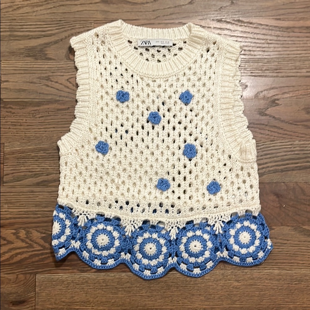 Zara crochet top size S GUC